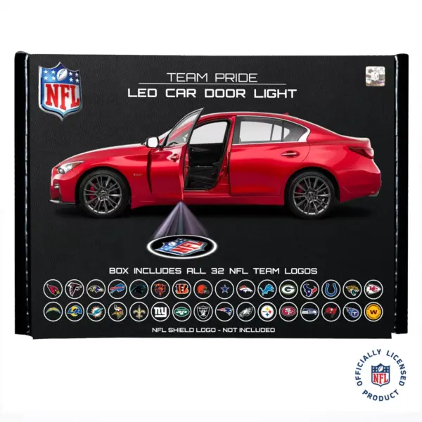 NFL NFL Team Pride LED Car Door Light, Black