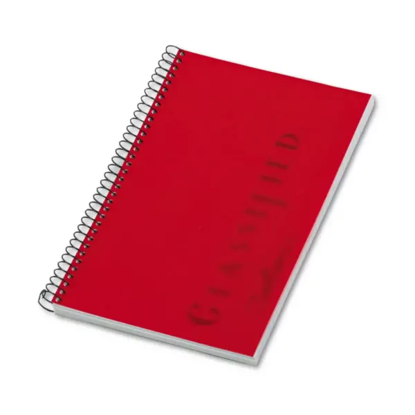 Tops Classified Colors Notebook Red Cover 5 1/2 x 8 1/2 White 100 Sheets 73505