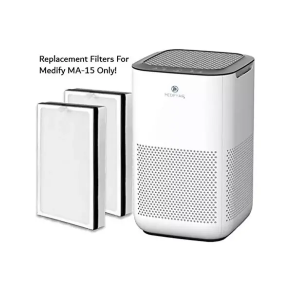 Medify Air MA-15 Indoor Home Air Purification System Medical Grade H13 HEPA Carbon Activated Replacement Air Filter Set (2 Pack)