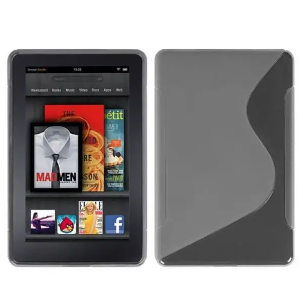 MYBAT For Amazon Kindle Fire 1st Gen (2011) Clear S Shape Rubber Case