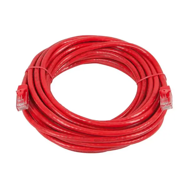 Monoprice Cat6 Ethernet Patch Cable - 25 Feet - Red | Network Internet Cord - Snagless RJ45, Stranded, 550Mhz, UTP, Pure Bare Copper Wire, 24AWG -