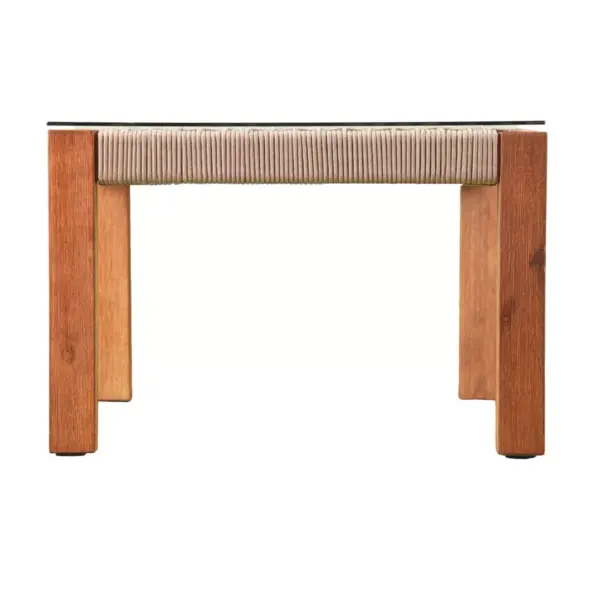 Celadon Indoor/Outdoor GlassTop Rectangle Cocktail Table - Natural - Aiden Lane