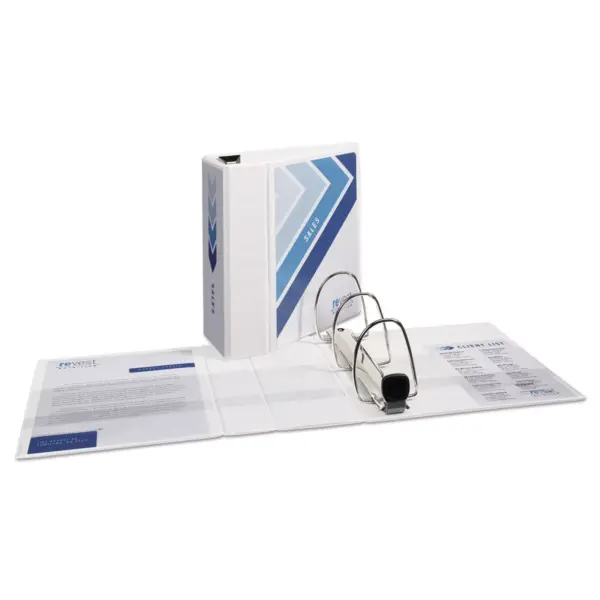 Avery Heavy-Duty View Binder w/Locking 1-Touch EZD Rings 5" Cap White 79106