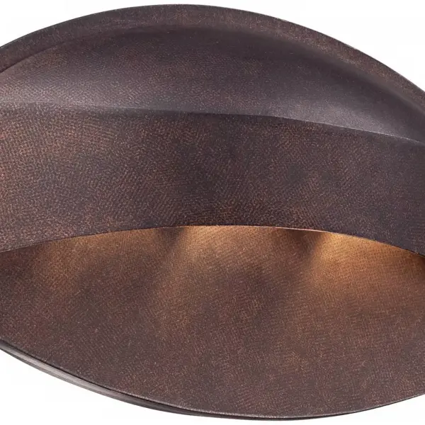 Possini Euro Design Modern Outdoor Wall Light Fixture LED Bronze 11" Wide Eyebrow Dark Sky for Exterior House Porch Patio Deck