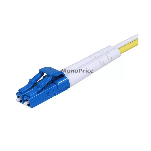 Monoprice Fiber Optic Cable - 3 Meter - Yellow | LC to LC, 9/125 Type, Single Mode, Duplex