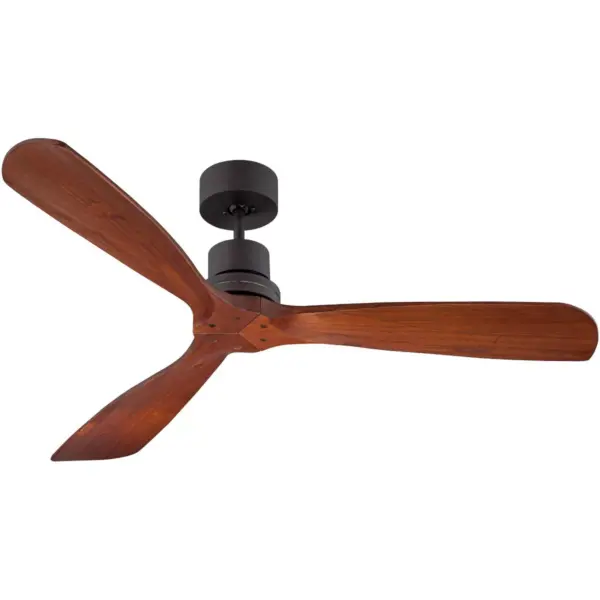 52" Casa Vieja Modern Outdoor Ceiling Fan with Remote Solid Wood Delta-Wing Oil Rubbed Bronze Damp Rated for Kitchen Patio