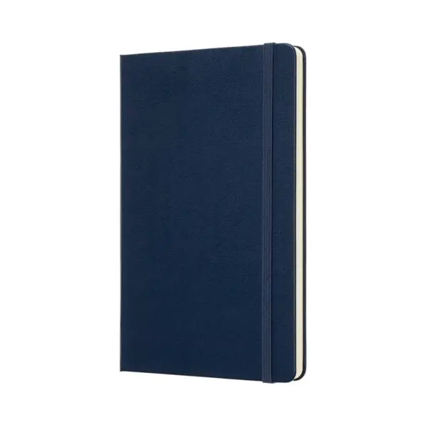 Moleskine Solid Blank Composition Journal with Elastic Closure 5"x 8" Dark Blue