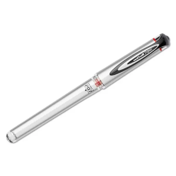 uni-ball 207 Impact Stick Gel Pen, Bold 1mm, Red Ink, Black Barrel 65802