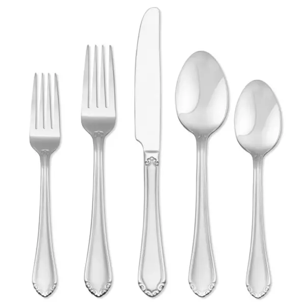 Hampton Forge Motif Frosted - 20 Piece Flatware Set, Service for 4