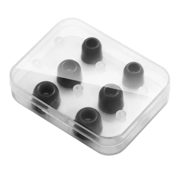 Insten Memory Foam Tips for All 5-6mm Nozzle In-Ear/True Wireless EarBuds Eartips Replacement, 3 Pairs with Storage Box (Small, Medium & Large Size)