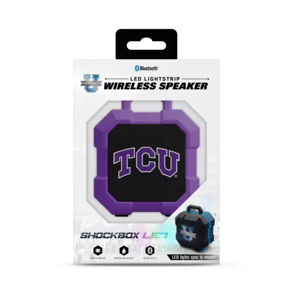 NCAA TCU Horned Frogs LED ShockBox Bluetooth Speaker