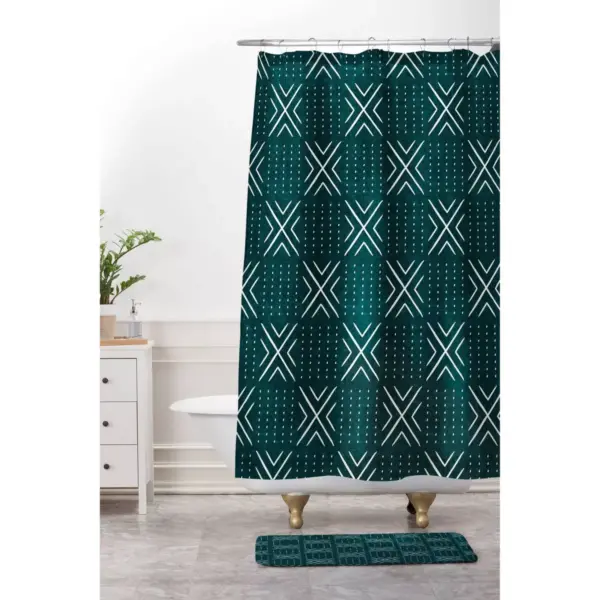 Little Arrow Design Memory Foam Bath Mat Dark Green - Deny Designs