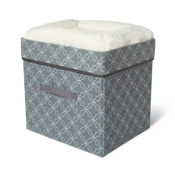 Stackable Cube Cat Condo - Gray Patterned - Boots & Barkley™