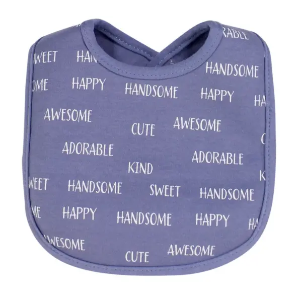 Hudson Baby Infant Boy Cotton Bibs 10pk, Little Mister Handsome, One Size