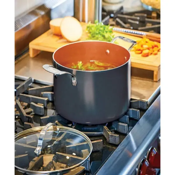 Gotham Steel Ti-cerama 7qt Stock Pot with Lid