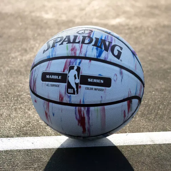 Spalding Marble 29.5" Basketball - White