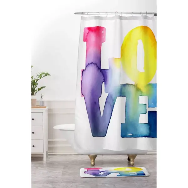 Love 4 Shower Curtain - Deny Designs