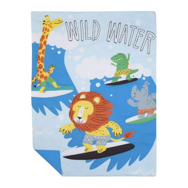 4pc Toddler Everything Kids' Little Dude Adventure Surfing Animals Bed Set