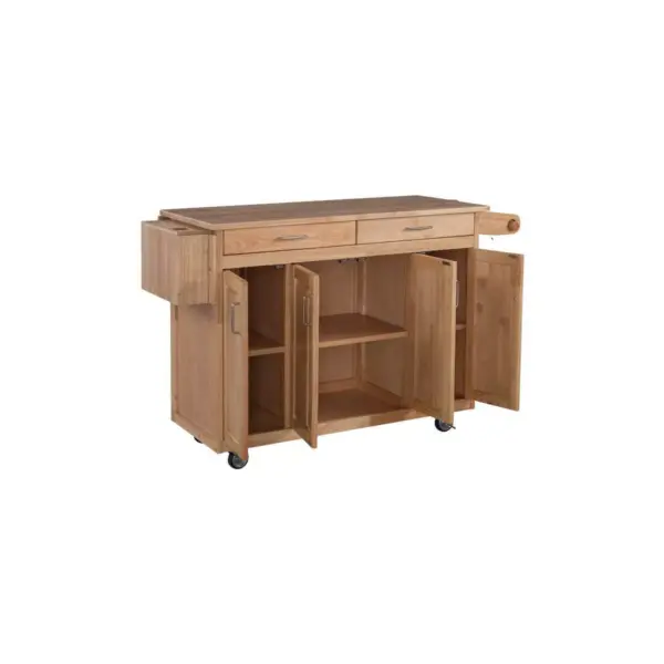 Breakfast Bar Kitchen Cart Light Wood - Home Styles