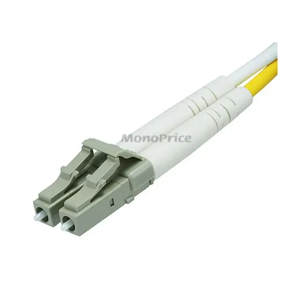 Monoprice Fiber Optic Cable - 1 Meter - Aqua | LC to SC, OM3, 50/125 Type, Multi Mode, 10Gb, Duplex