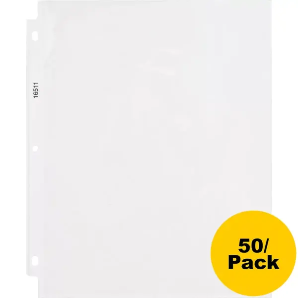 Business Source Sheet Protectors Top Load 5 mil 11"x8-1/2" 50/BX Clear 16511