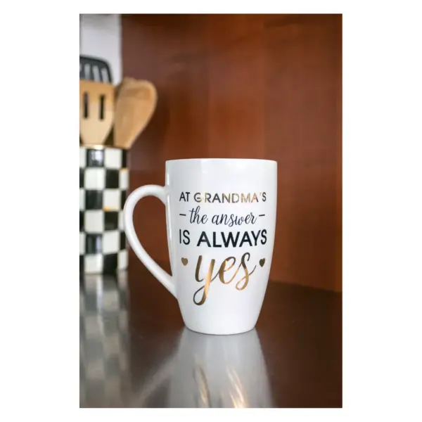 Pearhead 22oz Ceramic Mug - "At Grandma's The Answer is Always Yes"