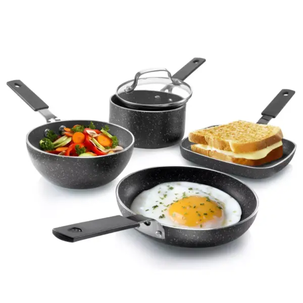 Granitestone Diamond Personal/Mini Stackable 5pc Cookware Set