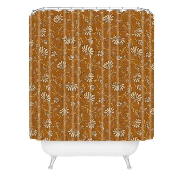 Holli Zollinger Kalami Floral Shower Curtain Yellow - Deny Designs