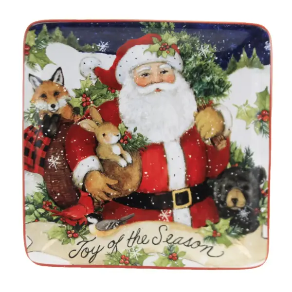 Tabletop 6.0" Magic Christmas Santa Canape Plates Holiday Certified International  -  Dining Plates