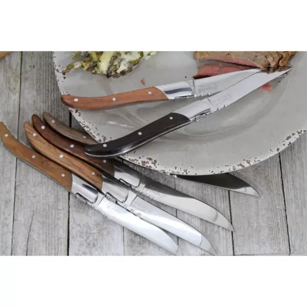 French Home Laguiole 6pk Stainless Steel Connoisseur Steak Knives