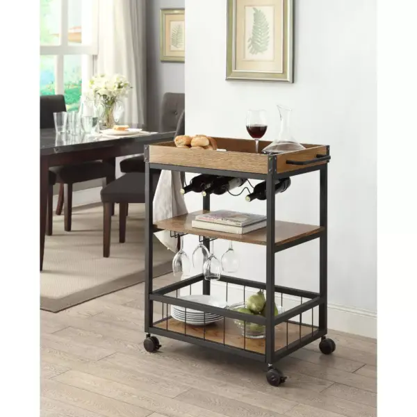 Austin Kitchen Cart Metal/Wood - Linon