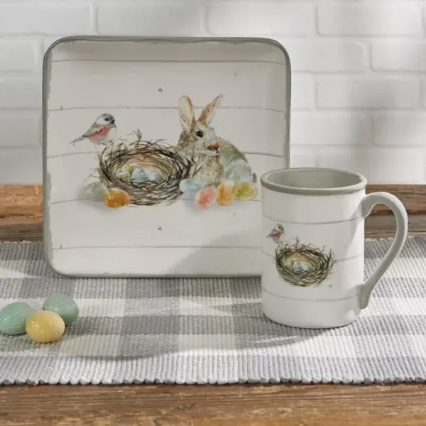 Park Designs Farmhouse Spring Mug Set - White