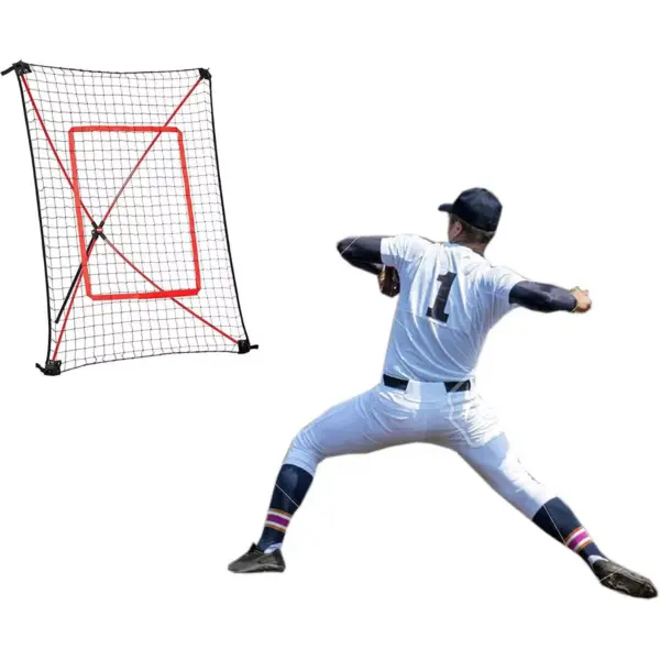 Net Playz 5' x 3' Portable Baseball Rebound Net - Black