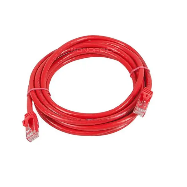 Monoprice Cat6 Ethernet Patch Cable - 10 Feet - Red | Network Internet Cord - RJ45, Stranded, 550Mhz, UTP, Pure Bare Copper Wire, 24AWG - Flexboot