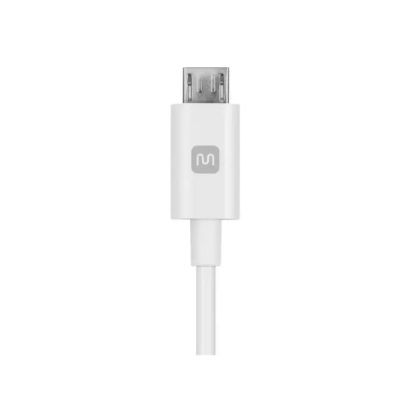 Monoprice USB-A to Micro B Cable - 3 Feet - White, Polycarbonate Connector Heads, 2.4A, 22/30AWG - Select Series