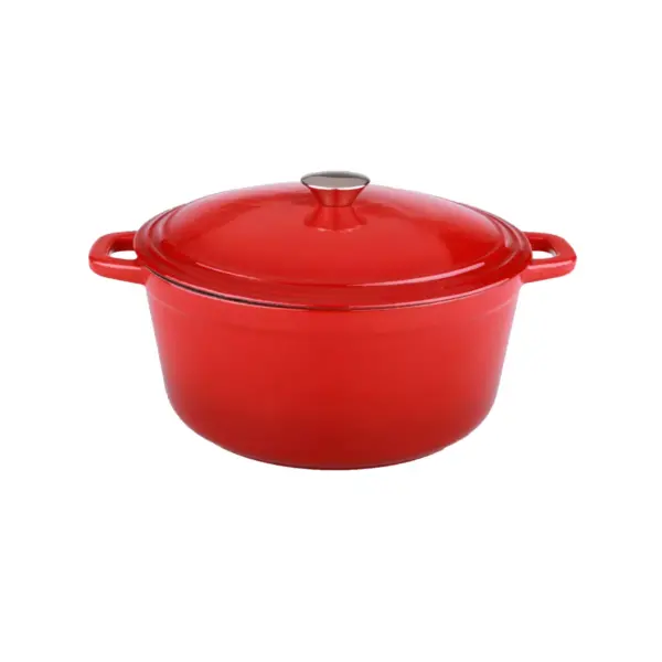 BergHOFF Neo 5 Qt Cast Iron Oval Covered Casserole, Red