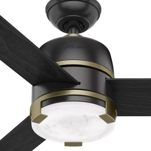 60" Bureau Ceiling Fan with Remote Black (Includes LED Light Bulb) - Hunter Fan