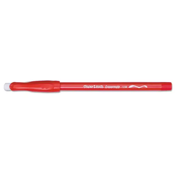 Paper Mate Eraser Mate 12pk Ballpoint Erasable Pens Medium - Red Ink