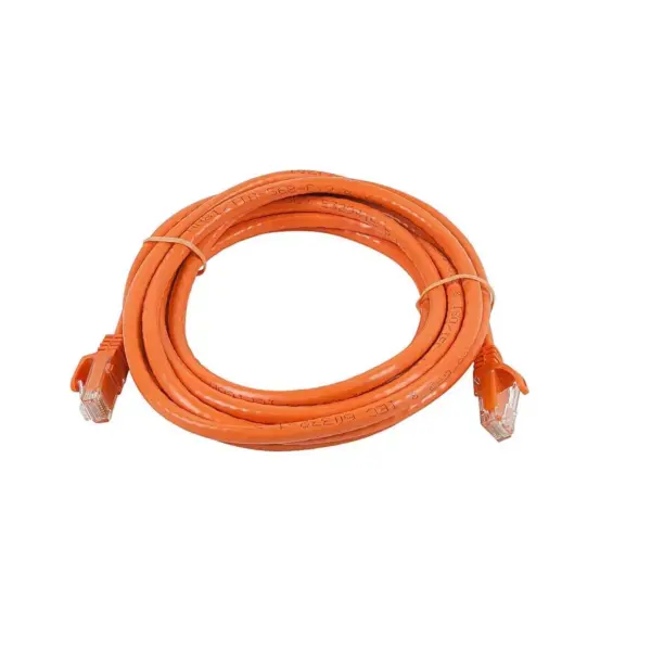 Monoprice Cat6 Ethernet Patch Cable - 7 Feet - Orange | Network Internet Cord - Snagless RJ45, Stranded, 550Mhz, UTP, Pure Bare Copper Wire, 24AWG -